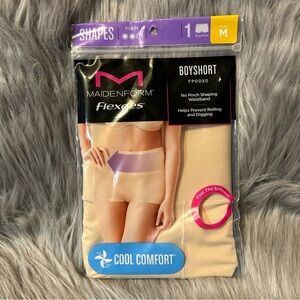 Maidenform Flexees Shapewear Womens Size‎ Medium Beige Boyshort Shaping